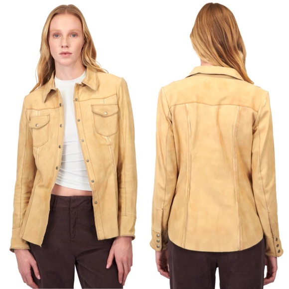 jakett nyc | Robin Wax Suede Jacket Chamois Small - Picture 1 of 9